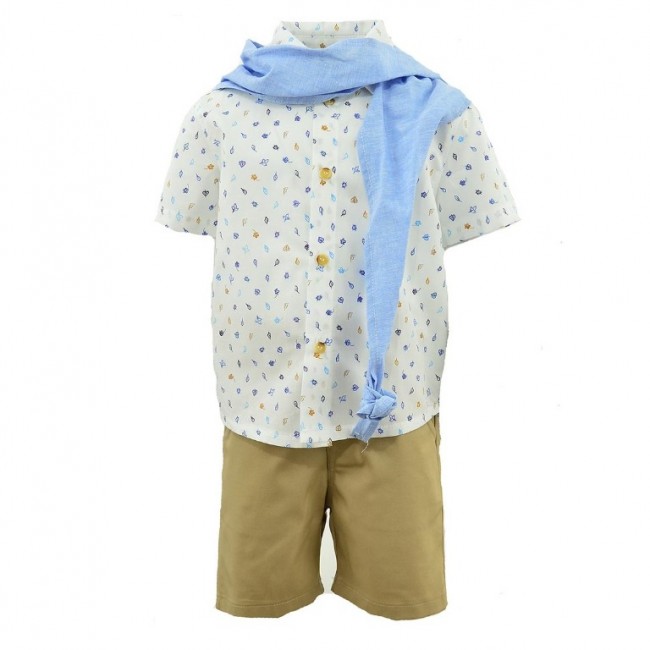 All Stars Kids Fashion Παιδικό Σετ Πουκάμισο/ βερμούδα/ φουλάρι 14331