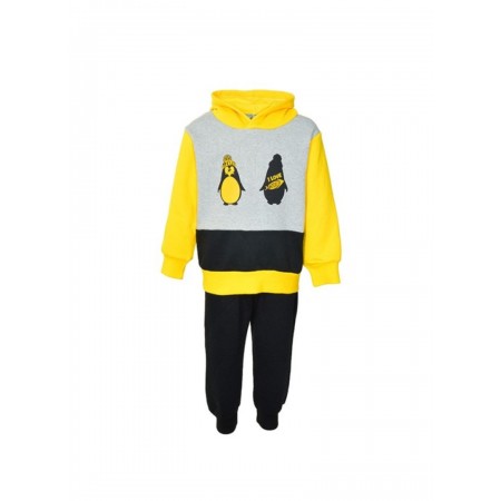 All Star Kids Fashion Παιδικό Σετ Φόρμα Πιγκουίνοι κίτρινο/ γκρι/ μπλε 14816