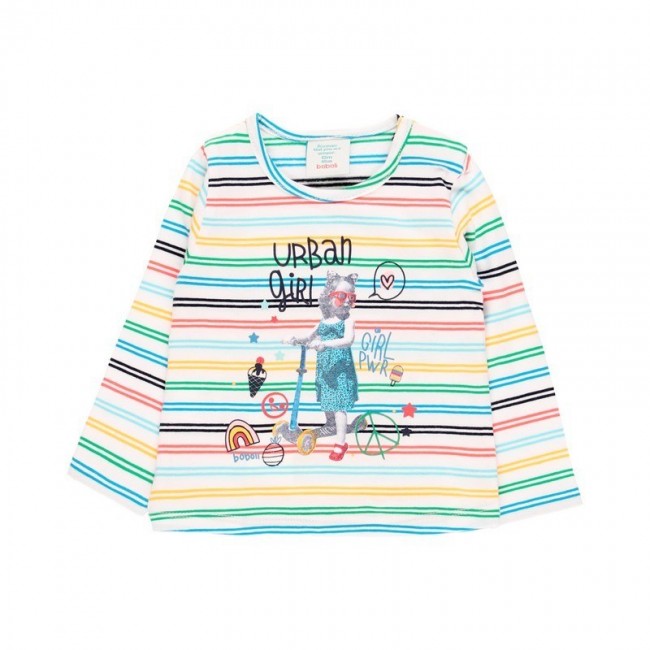 BOBOLI Παιδική Μπλούζα Urban Girl ριγέ πολύχρωμη 224008-9827