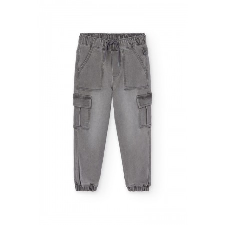 BOBOLI Παιδικό Παντελόνι Cargo Denim 512222 GREY