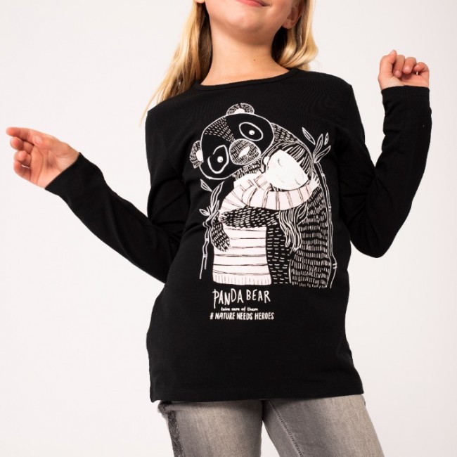 BOBOLI Παιδική Μπλούζα Nature Hero μαύρη 495019-890