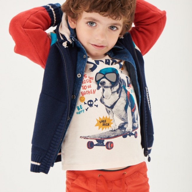 BOBOLI Παιδική Ζακέτα μάλλινη navy 307077-2440