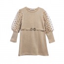 M&B Kid's Fashion Φόρεμα Λούρεξ καφέ/ χρυσό 2725