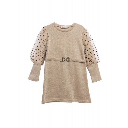 M&B Kid's Fashion Φόρεμα Λούρεξ καφέ/ χρυσό 2725