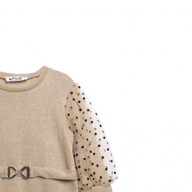 M&B Kid's Fashion Φόρεμα Λούρεξ καφέ/ χρυσό 2725