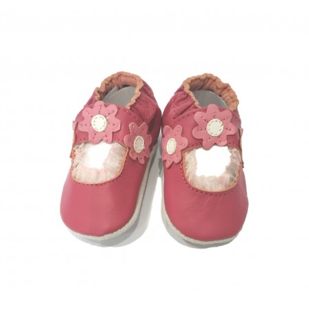 MiniFeet Δερμάτινα Παπουτσάκια Αγκαλιάς μπορντό