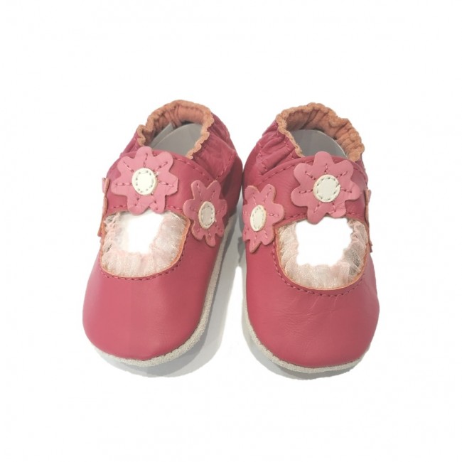 MiniFeet Δερμάτινα Παπουτσάκια Αγκαλιάς μπορντό