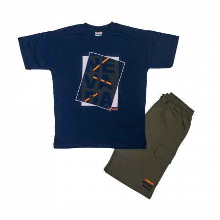 Spark Sportswear Παιδικό Σετ μπλε/ χακί 3095 Spark Sportswear Παιδικό Σετ μπλε/ χακί 3095