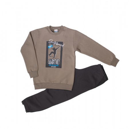 Spark Sportswear Παιδικό Σετ Φόρμα καφε/ μαύρο 4035
