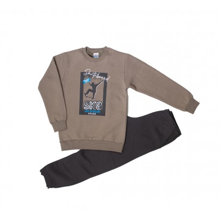 Spark Sportswear Παιδικό Σετ Φόρμα καφε/ μαύρο 4035