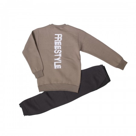 Spark Sportswear Παιδικό Σετ Φόρμα καφε/ μαύρο 4035