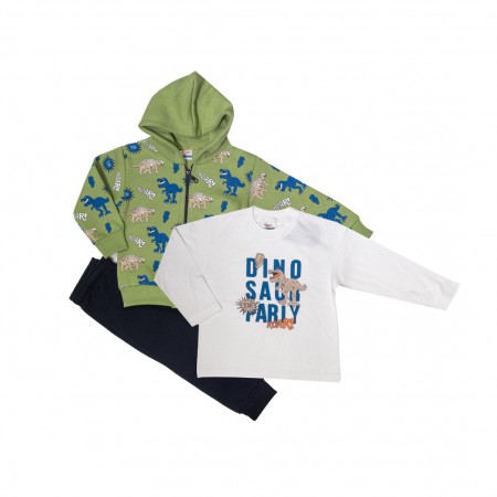 Spark Sportswear Παιδικό Σετ Φόρμα Dinosaur πράσινο/ σκούρο μπλε 4290