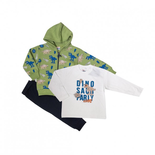 Spark Sportswear Παιδικό Σετ Φόρμα Dinosaur πράσινο/ σκούρο μπλε 4290