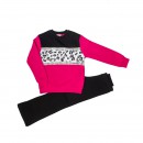 Spark Sportswear Παιδικό Σετ Φόρμα Κολάν Καμπάνα φούξια λεοπάρ/ μαύρο 4447