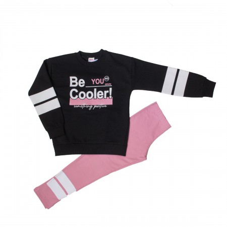 Spark Sportswear Παιδικό Σετ Φόρμα Κολάν μαύρο/ σάπιο μήλο  4510