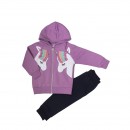 Spark Sportswear Παιδικό Σετ Φόρμα Ζακέτα Μονόκερος μωβ/ σκούρο μπλε 4662