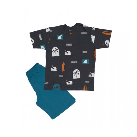Spark Sportswear Παιδικό Σετ ανθρακί/ πετρόλ 5055