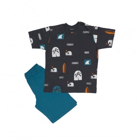 Spark Sportswear Παιδικό Σετ ανθρακί/ πετρόλ 5055