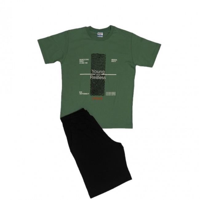 Spark Sportswear Παιδικό Σετ 3τμχ πράσινο/ λευκό/ μαύρο 5060