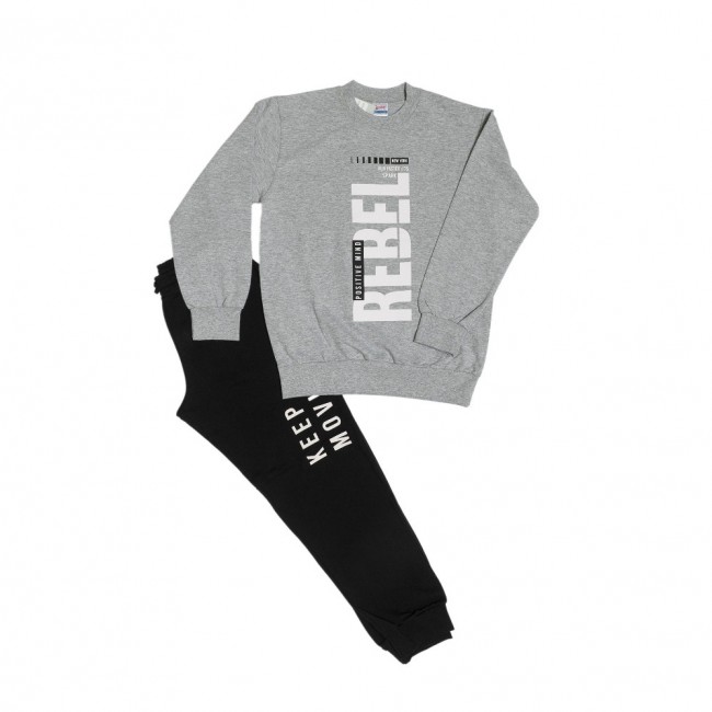 Spark Sportswear Παιδικό Σετ Εποχιακή Φόρμα γκρι/ μαύρο 5105