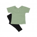 Spark Sportswear Παιδικό Σετ Καπρι Κολάν φυστικί/ μαύρο 5475