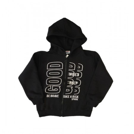 Spark Sportswear Παιδική Ζακέτα μαύρη 7915