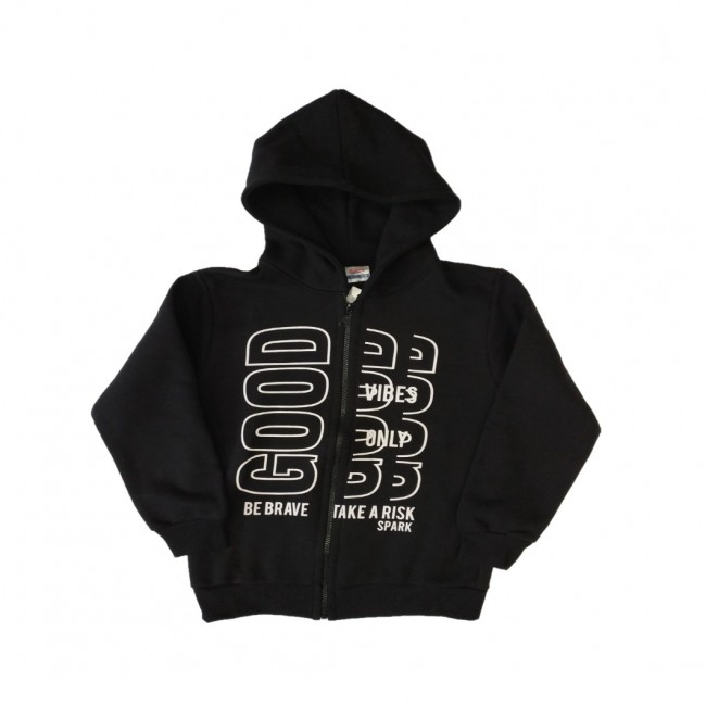 Spark Sportswear Παιδική Ζακέτα μαύρη 7915