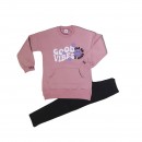 Spark Sportswear Παιδικό Σετ Μπλουζοφόρεμα Κολάν ροζ/ μαύρο 2495