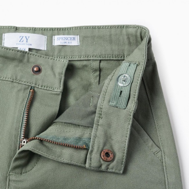 ZIPPY Παιδικό Παντελόνι Chino λαδί 31073595009