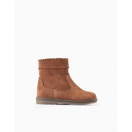 ZIPPY Μποτάκι Suede Camel Leather 31075128005
