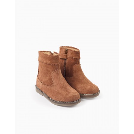 ZIPPY Μποτάκι Suede Camel Leather 31075128005