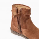 ZIPPY Μποτάκι Suede Camel Leather 31075128005