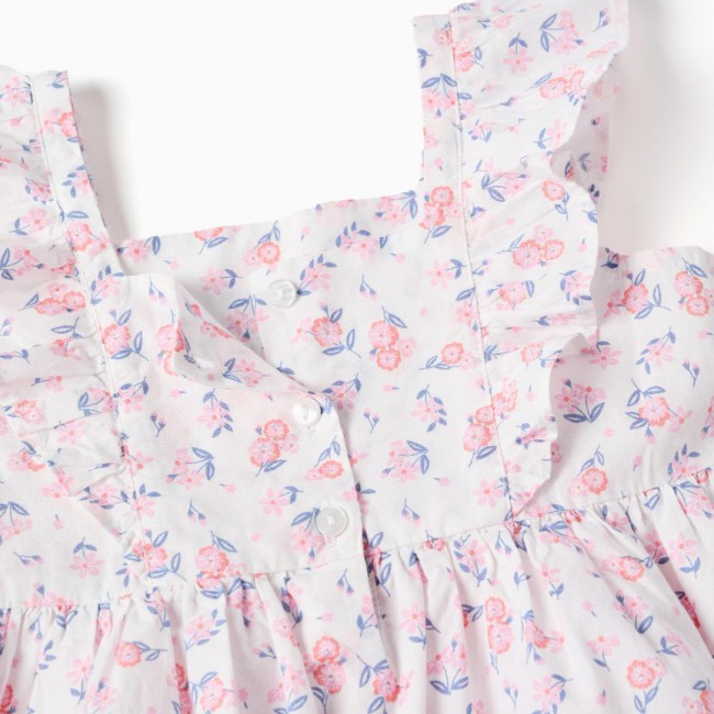 ZIPPY Παιδικό Φόρεμα Poplin εκρού εμπριμέ 31078811041