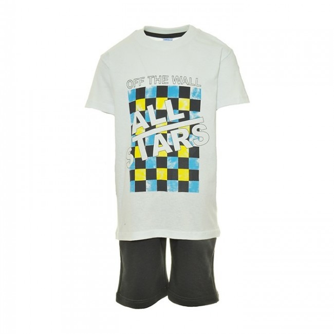 All Star Kids Fashion Παιδικό Σετ μπλούζα/ Βερμούδα λευκό/ μαύρο 15409